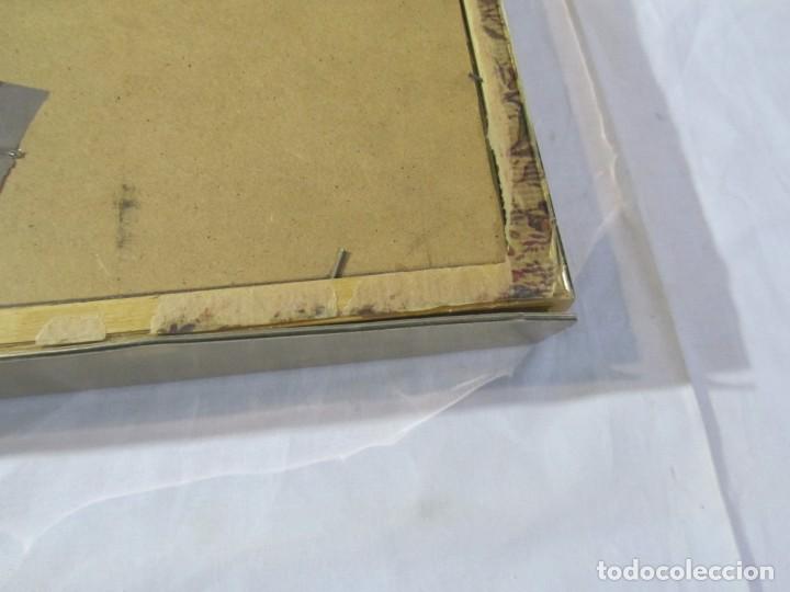 Antig&uuml;edades: Cuadro con abanico de madera pintado a mano - Foto 15
