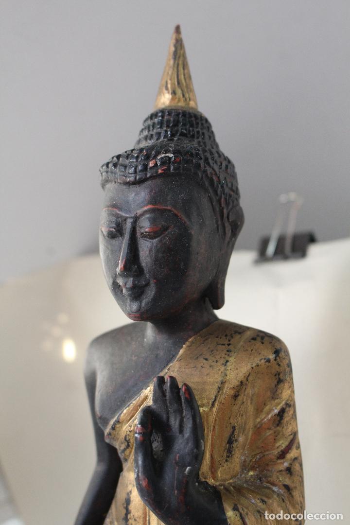 Antig&uuml;edades: buda en madera - Foto 3