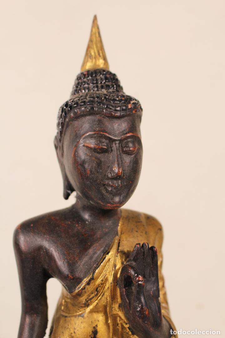 Antig&uuml;edades: buda en madera - Foto 4