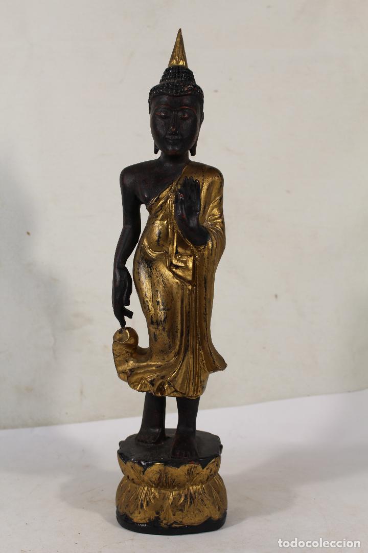 Antig&uuml;edades: buda en madera - Foto 1