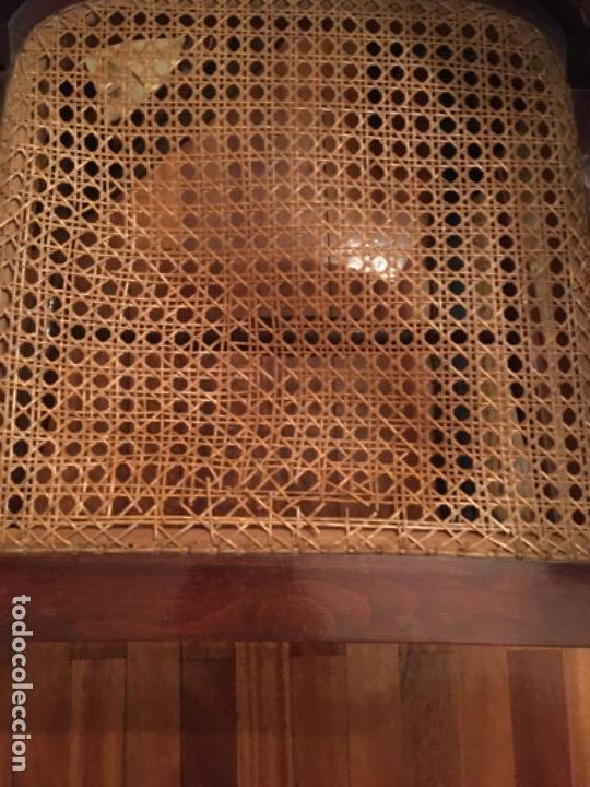Antig&uuml;edades: ANTIGUO SILL&Oacute;N DE MADERA Y REJILLA - Foto 5
