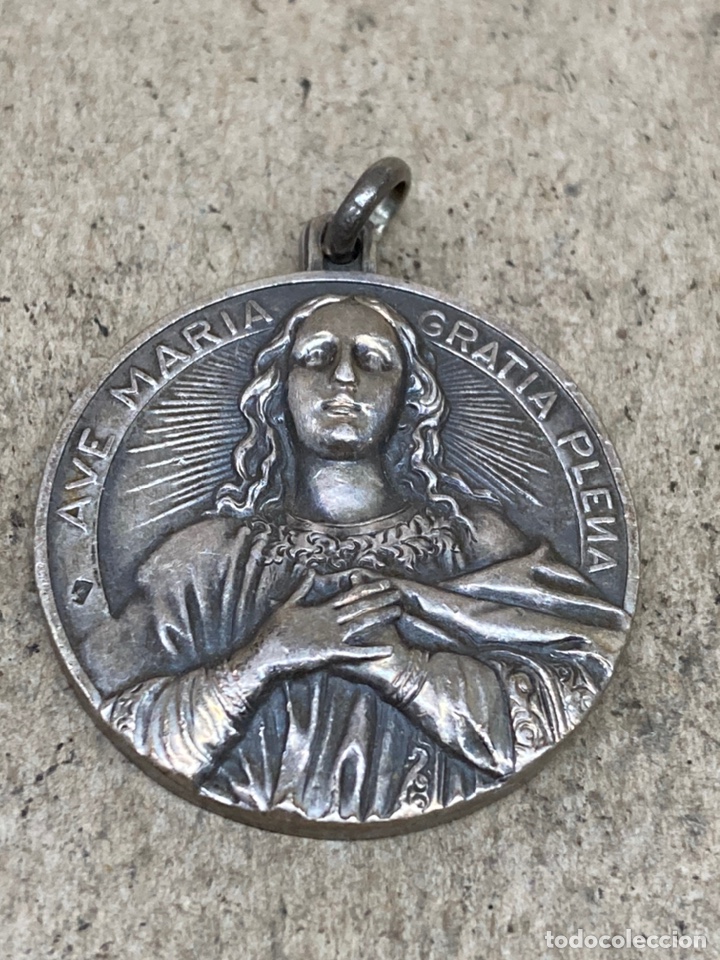 Antig&uuml;edades: Medalla religiosa de plata - Foto 1