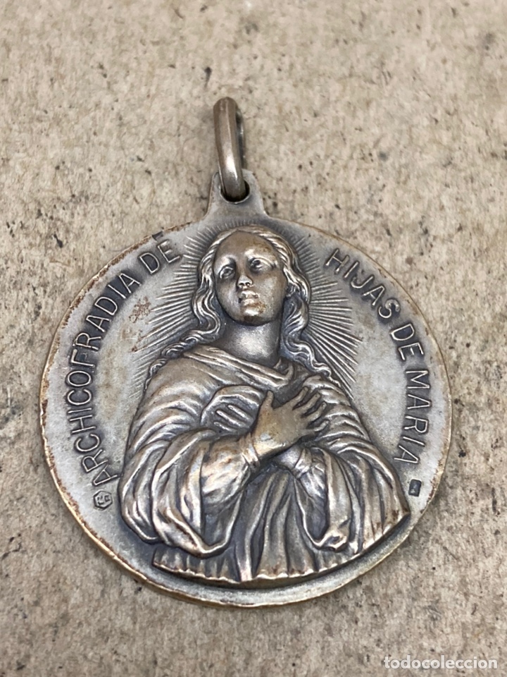 Antig&uuml;edades: Medalla de plata religiosa - Foto 1