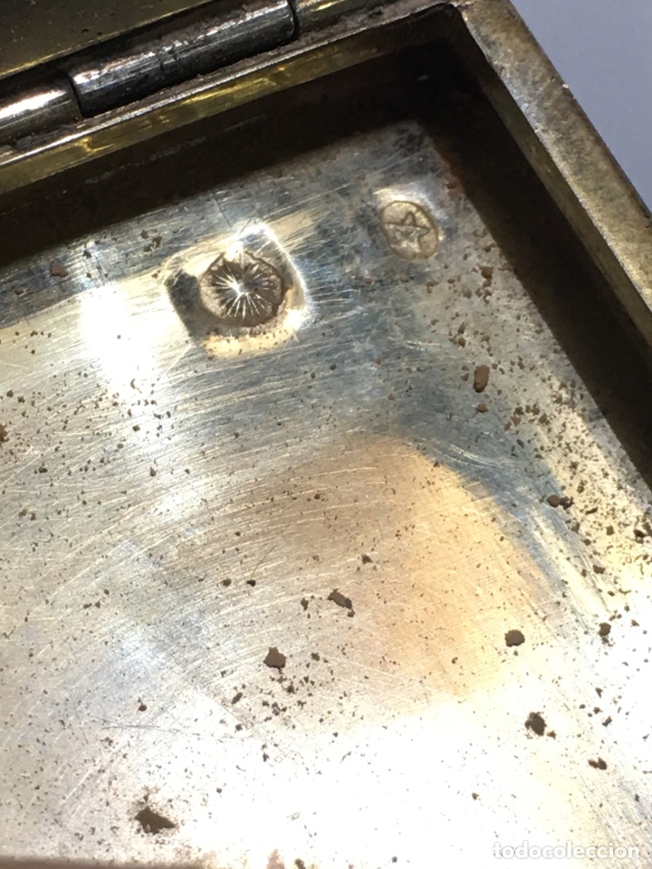 Antig&uuml;edades: Caja de maquillaje en plata cierre con rubis - Foto 5