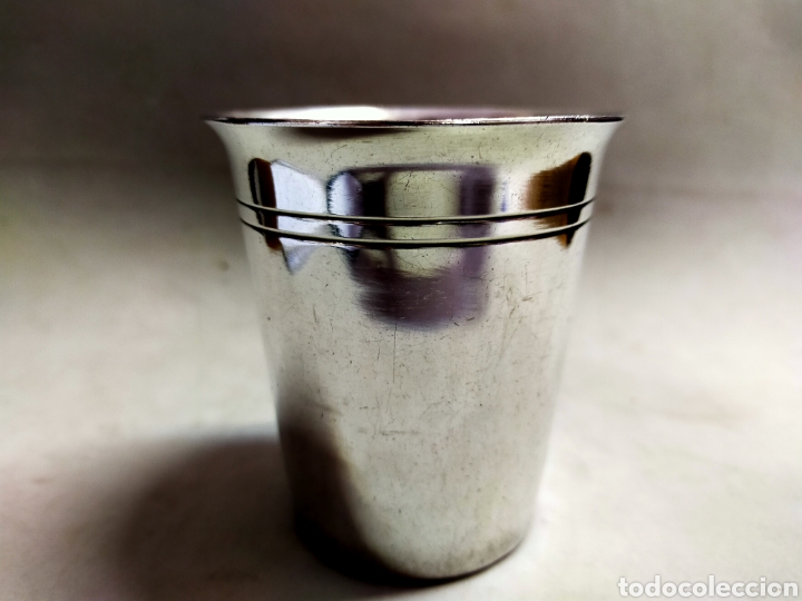 Antig&uuml;edades: VASO DE METAL PLATEADO - Foto 2