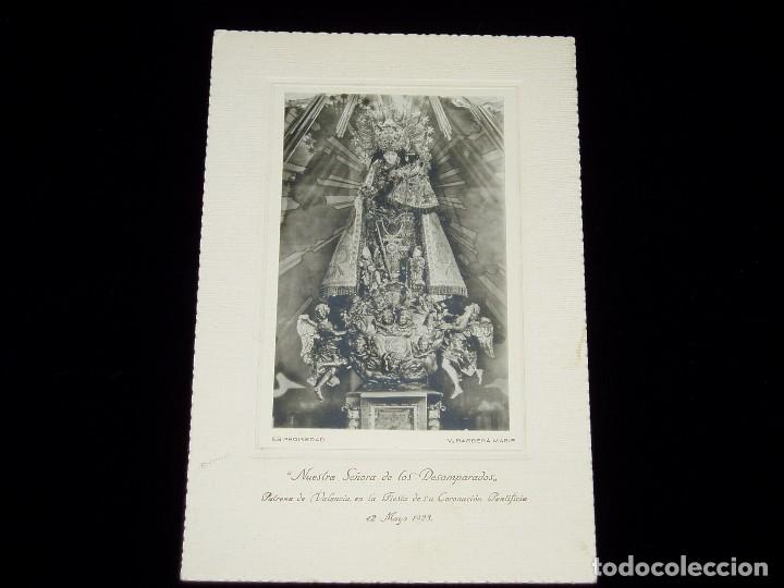 Antiquit&auml;ten: N&ordf; Se&ntilde;ora de los Desamparados foto e insignia de 1923