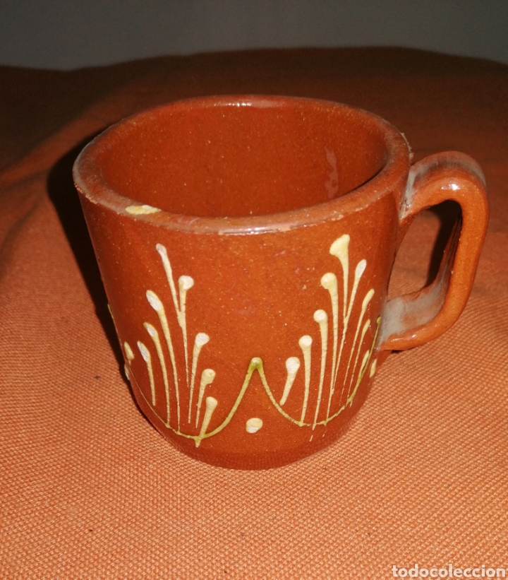 Antig&uuml;edades: TAZA-TAZON. BARRO PINTADO. ENVIO CERTIFICADO INCLUIDO EN EL PRECIO