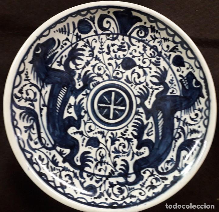 Antig&uuml;edades: Plato cer&aacute;mico Dragones. - Foto 1