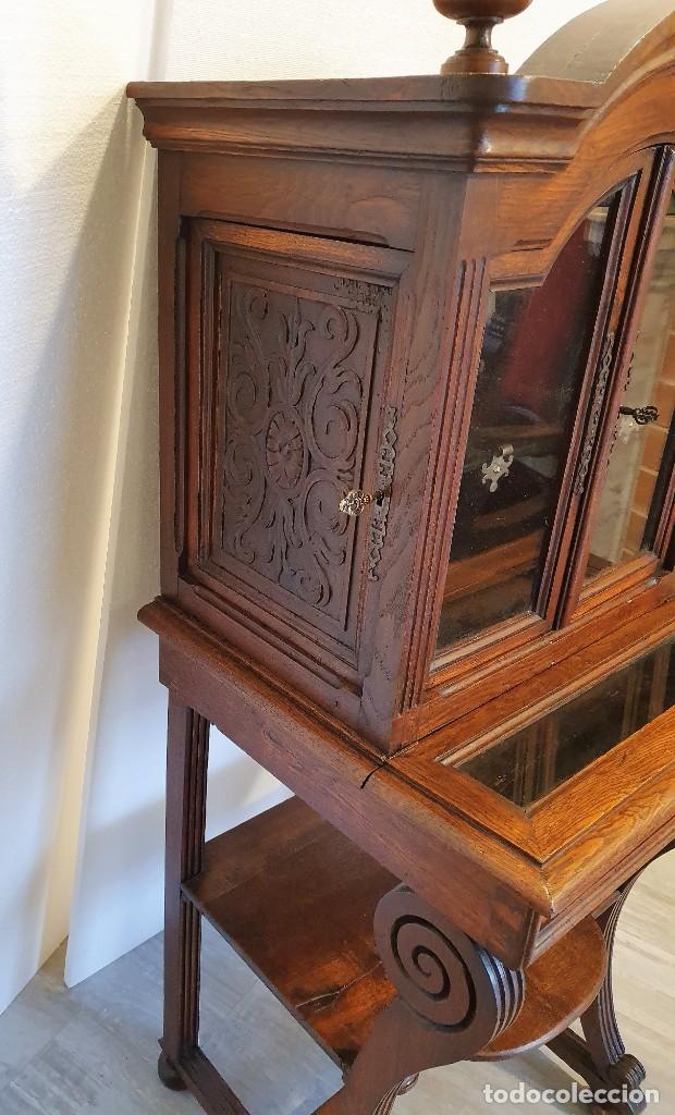 Antig&uuml;edades: VITRINA EXPOSITORA DE ROBLE - Foto 6