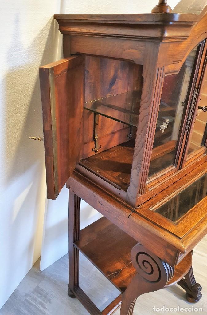 Antig&uuml;edades: VITRINA EXPOSITORA DE ROBLE - Foto 7