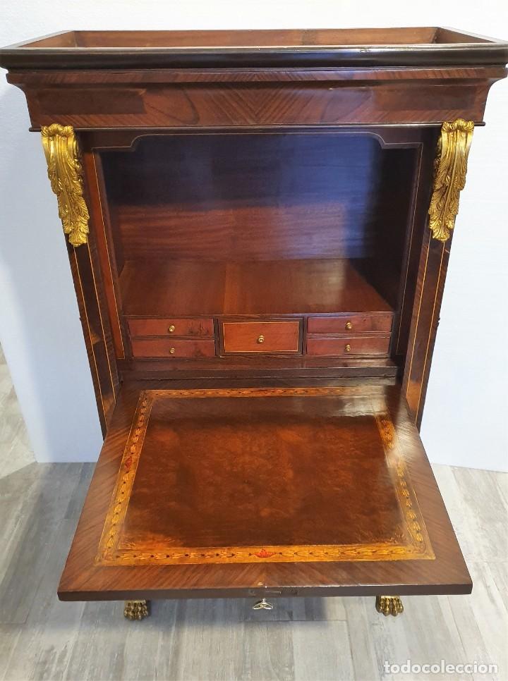 Antig&uuml;edades: COMODA SECRETER ESTILO FRANCES CON BRONCE Y OLEO - Foto 6
