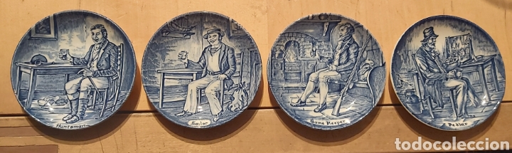 Antig&uuml;edades: 4 platillos cer&aacute;mica inglesa - Foto 3