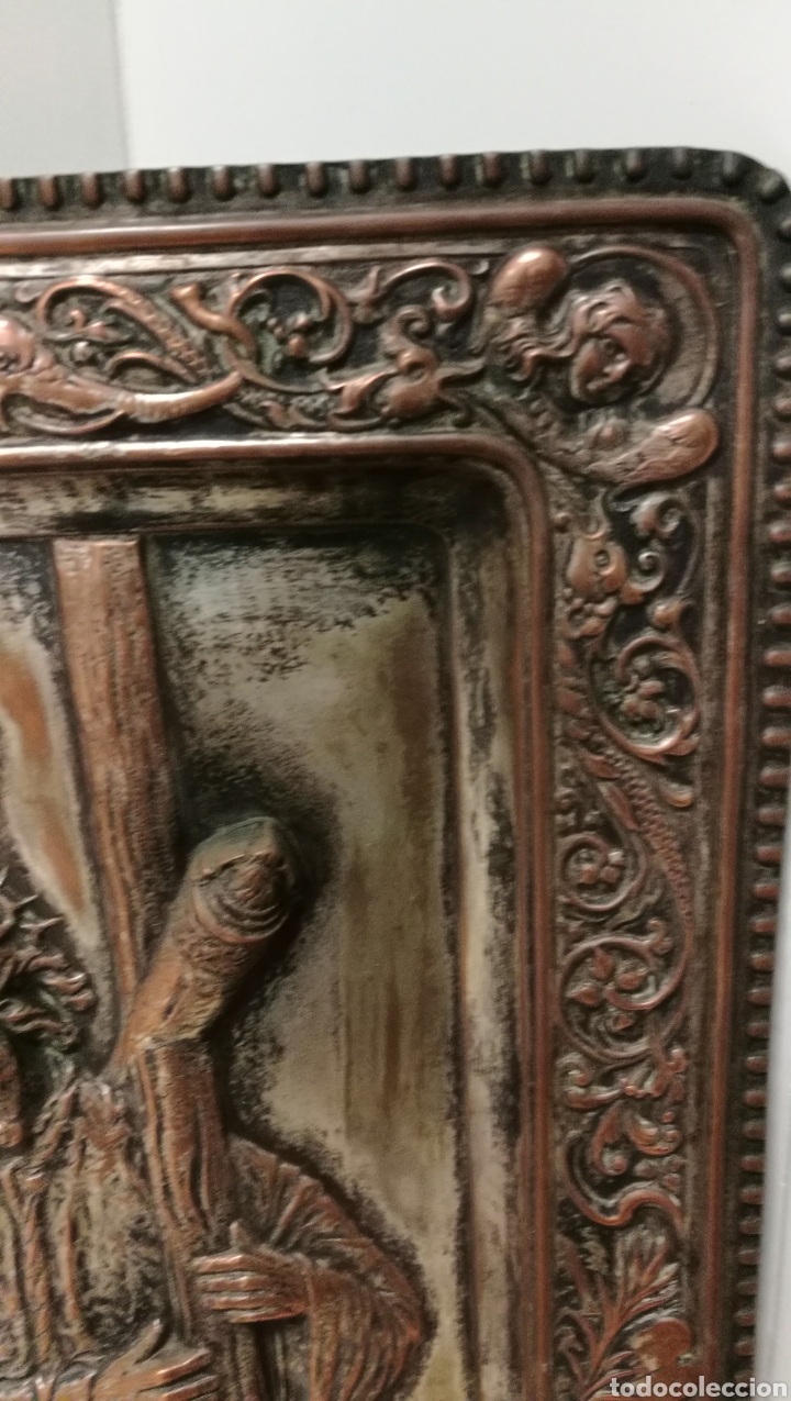 Antig&uuml;edades: ANTIGUO CUADRO REPUJADO EN COBRE GRAN PODER SEVILLA - Foto 3