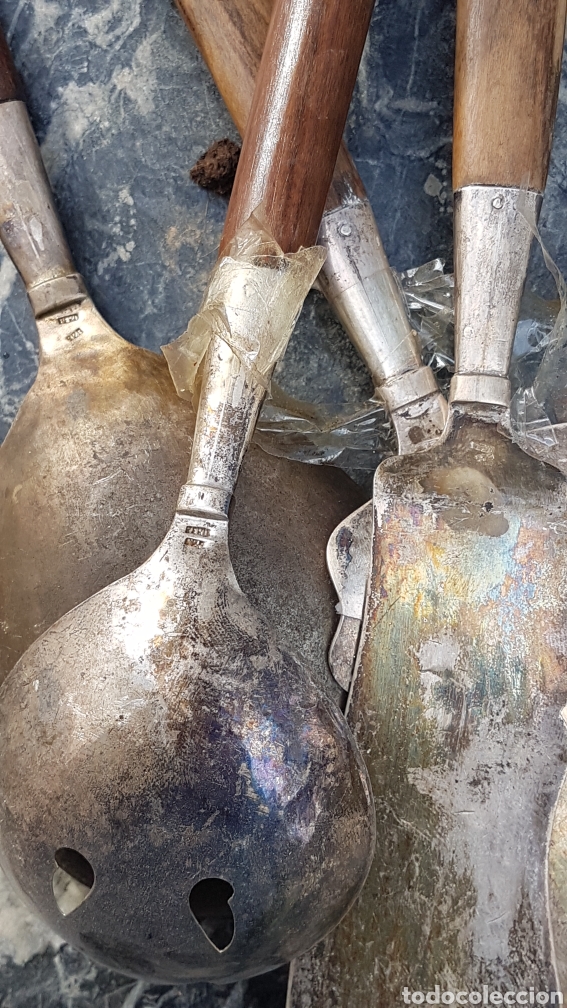 Antig&uuml;edades: Cucharones plata y madera - Foto 10