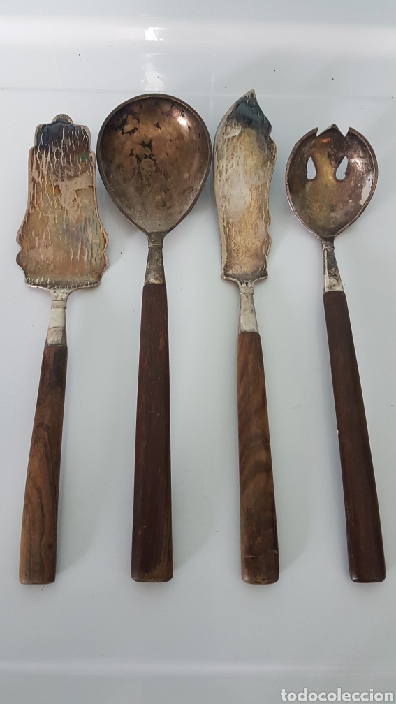 Antig&uuml;edades: Cucharones plata y madera - Foto 12