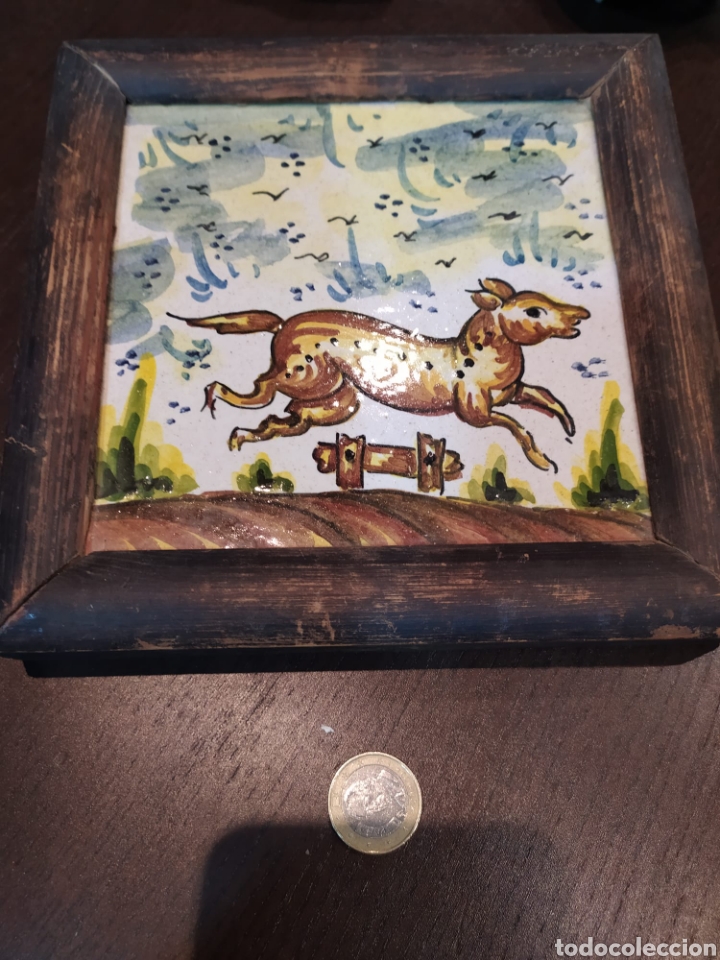 Antig&uuml;edades: azulejo sevillano enmarcado - Foto 1