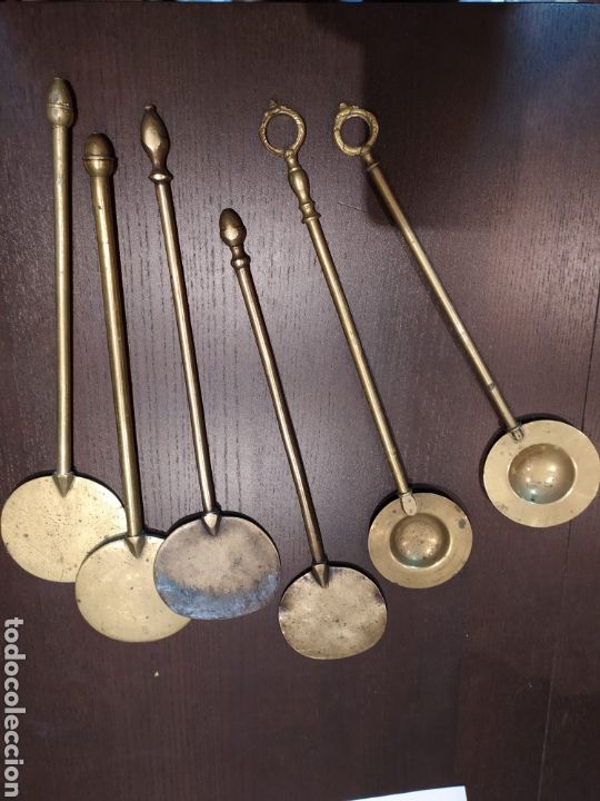 Antig&uuml;edades: lote de 6 badilas de brasero - Foto 3