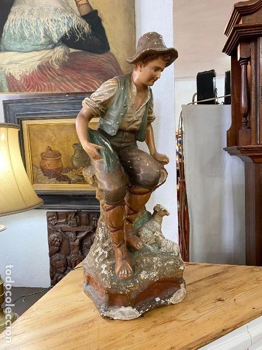 Antig&uuml;edades: Figura antigua de pastor - Foto 4