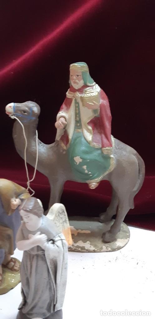 Antig&uuml;edades: Siete figuras Bel&eacute;n 10 cms - Foto 2