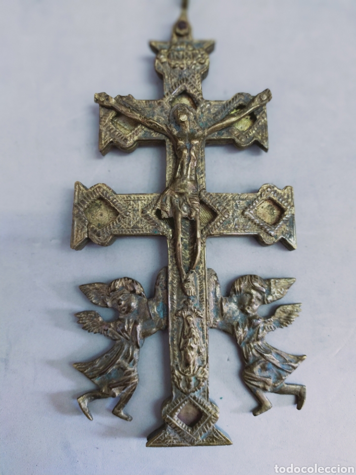Antig&uuml;edades: CRUZ DE CARAVACA EN BRONCE. - Foto 2
