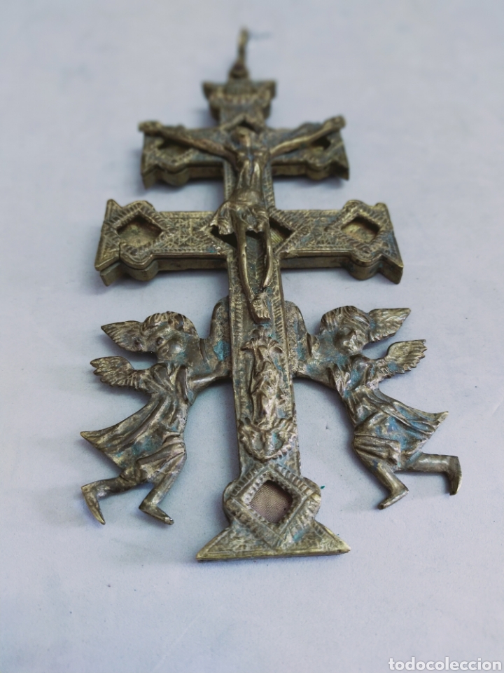 Antig&uuml;edades: CRUZ DE CARAVACA EN BRONCE. - Foto 3