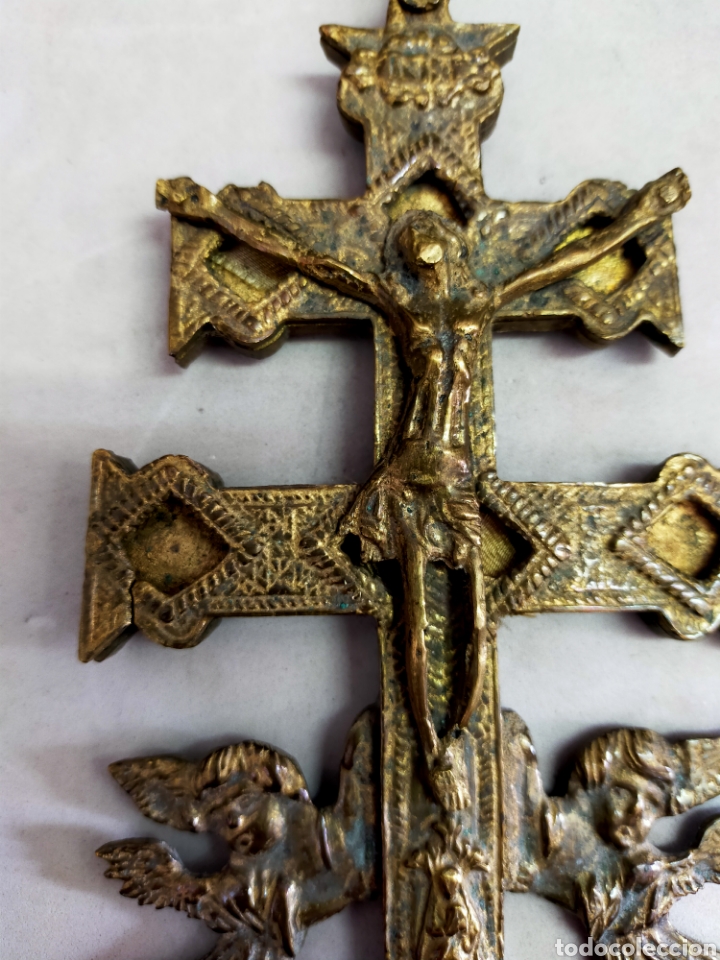 Antig&uuml;edades: CRUZ DE CARAVACA EN BRONCE. - Foto 5