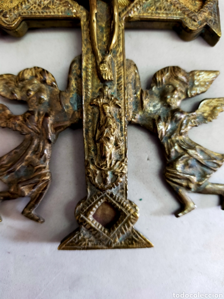 Antig&uuml;edades: CRUZ DE CARAVACA EN BRONCE. - Foto 7