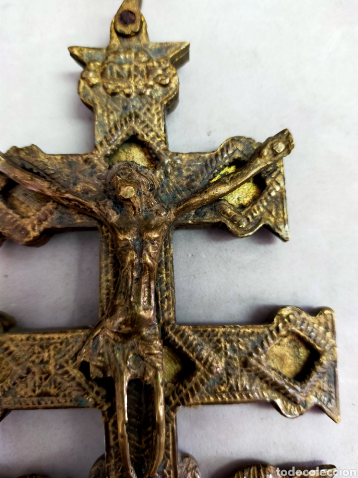 Antig&uuml;edades: CRUZ DE CARAVACA EN BRONCE. - Foto 9
