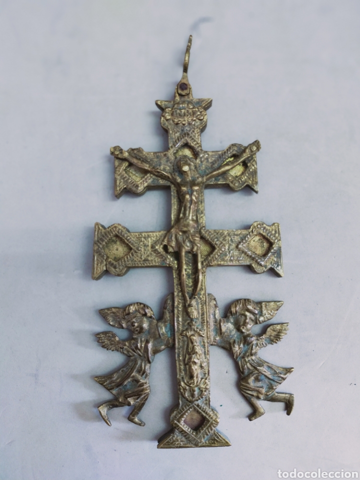 Antig&uuml;edades: CRUZ DE CARAVACA EN BRONCE. - Foto 1