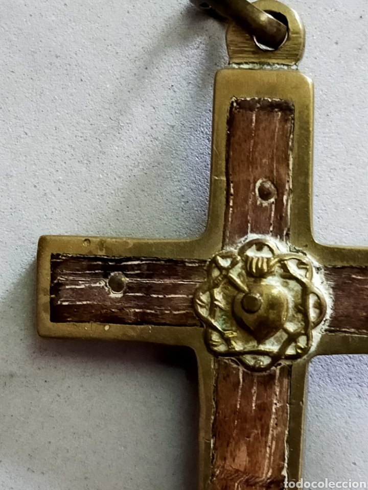 Antig&uuml;edades: CRUZ DE MADERA Y BRONCE. - Foto 6