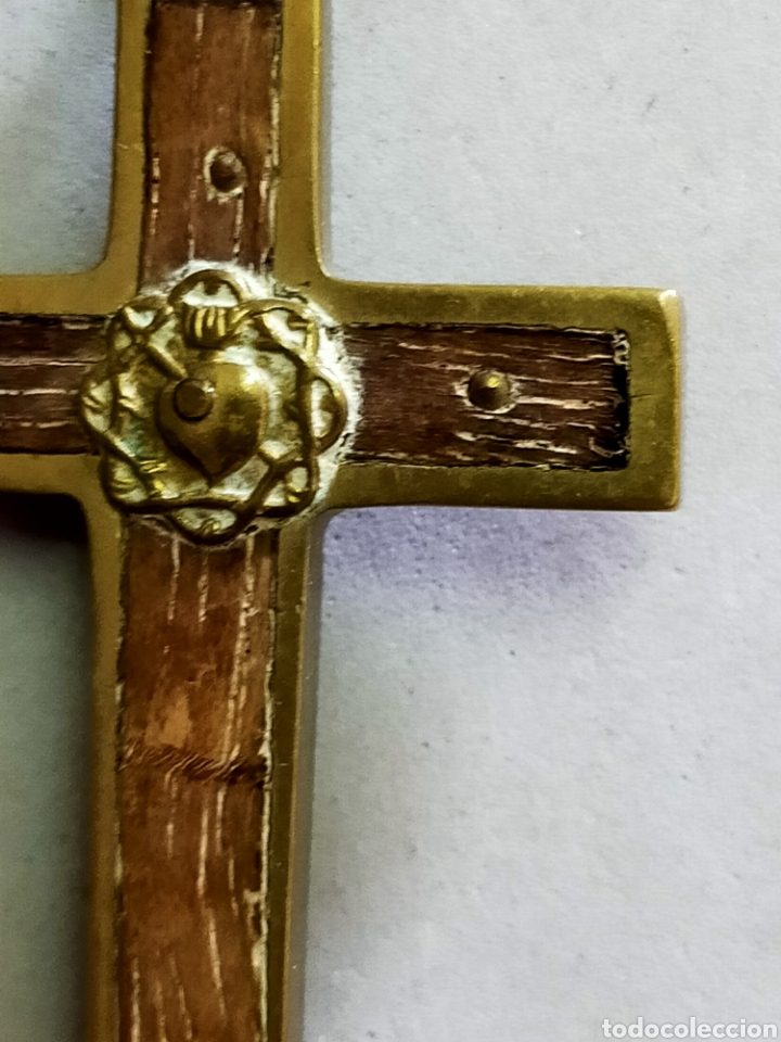 Antig&uuml;edades: CRUZ DE MADERA Y BRONCE. - Foto 7