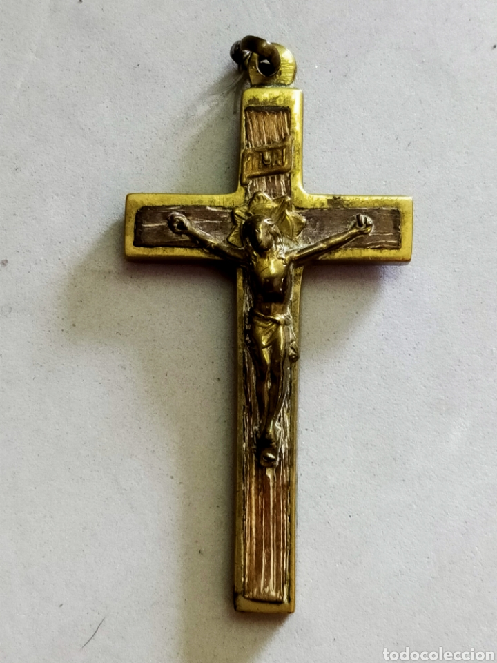 Antig&uuml;edades: CRUZ DE MADERA Y BRONCE. - Foto 10
