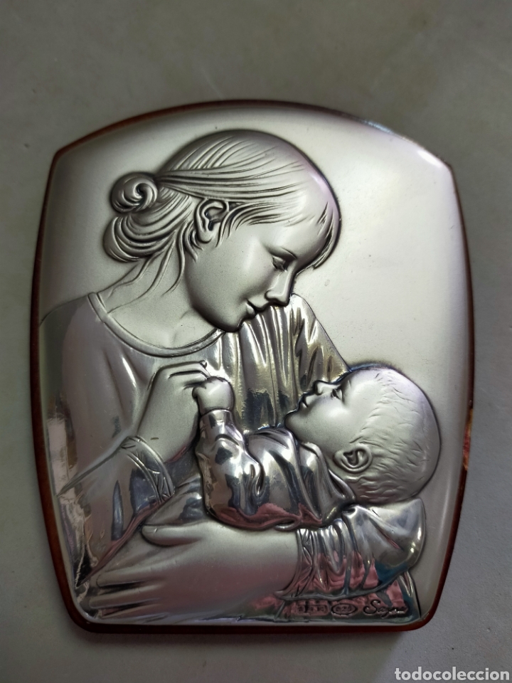 Antig&uuml;edades: PLACA DE PLATA, MATERNIDAD. - Foto 2