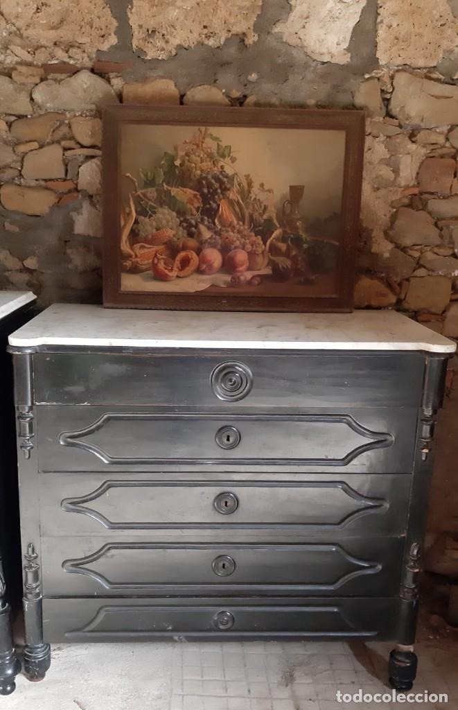 Antig&uuml;edades: COMODA CATALANA-MARMOL BLANCO. - Foto 1