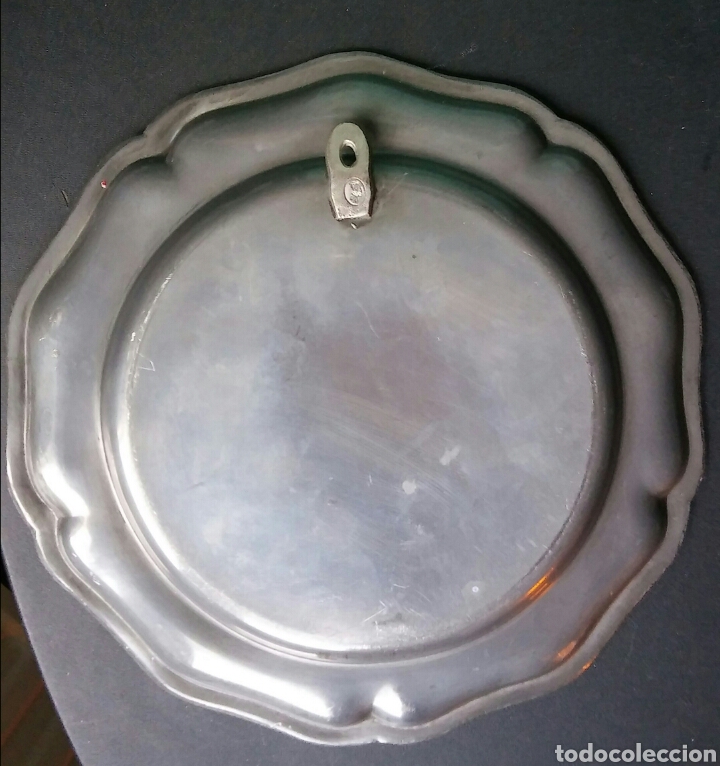 Antig&uuml;edades: Plato esta&ntilde;o - 22 cm - Foto 4