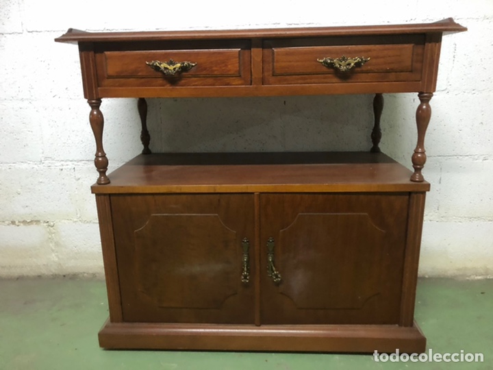 Antig&uuml;edades: MUEBLE DE TELEVISI&Oacute;N DE MADERA. VINTAGE. - Foto 1