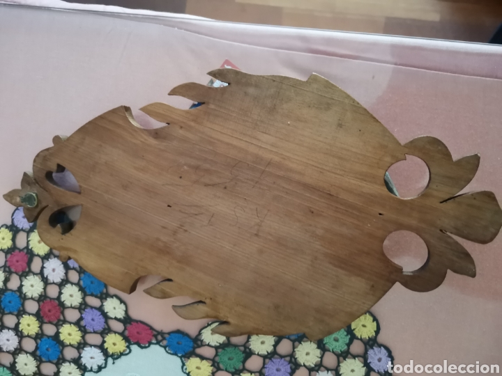 Antig&uuml;edades: Benditera de madera y metal - Foto 3