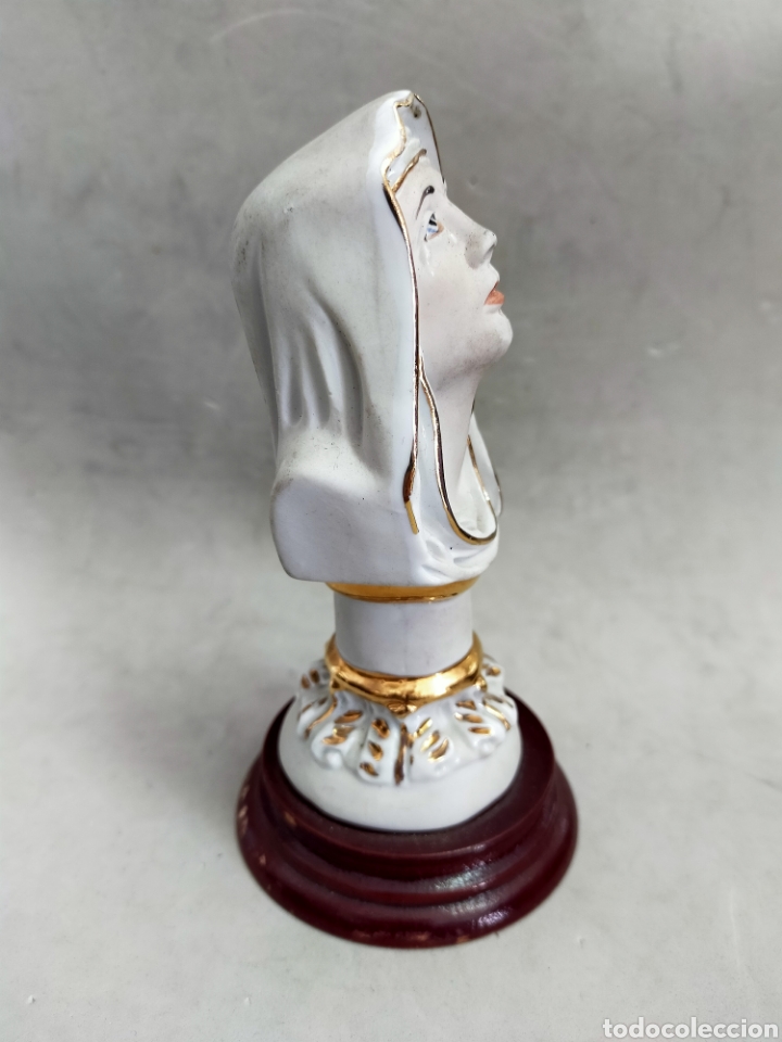 Antig&uuml;edades: VIRGEN DOLOROSA EN PORCELANA BISCUIT - Foto 2