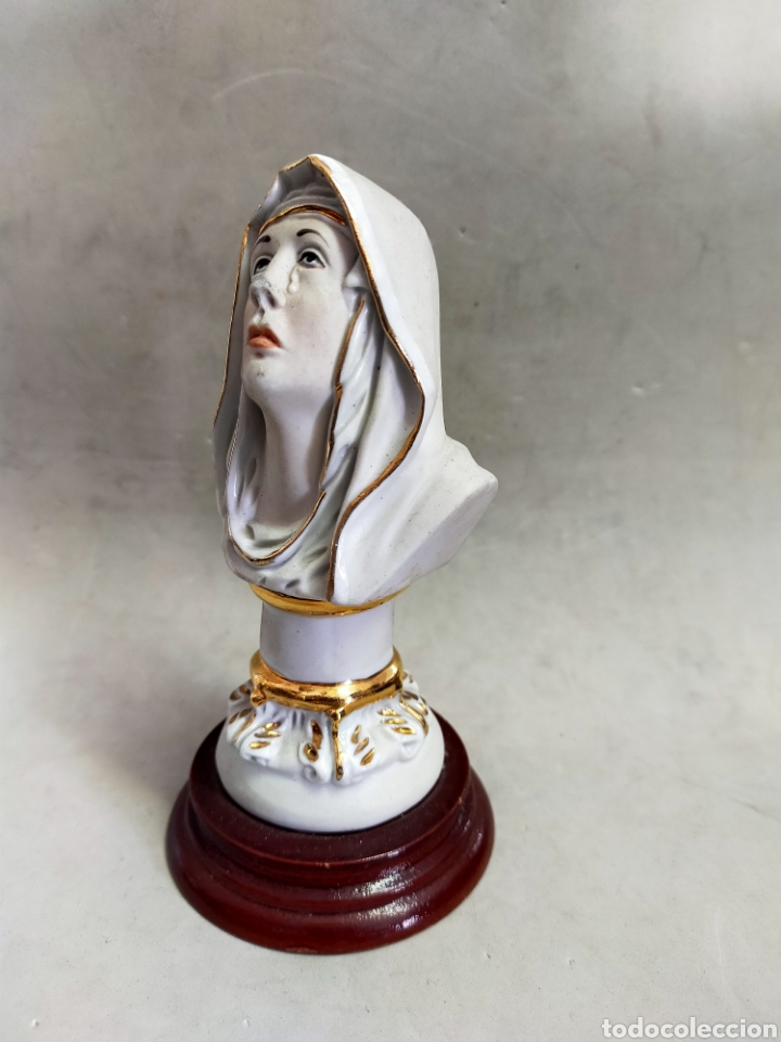 Antig&uuml;edades: VIRGEN DOLOROSA EN PORCELANA BISCUIT - Foto 5