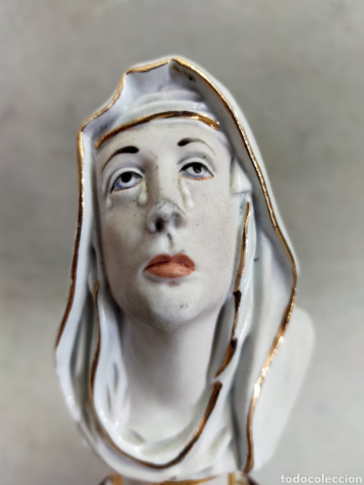 Antig&uuml;edades: VIRGEN DOLOROSA EN PORCELANA BISCUIT - Foto 9