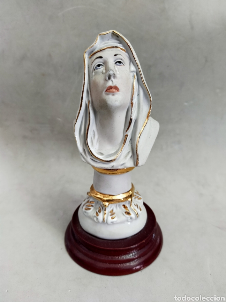 Antig&uuml;edades: VIRGEN DOLOROSA EN PORCELANA BISCUIT - Foto 1