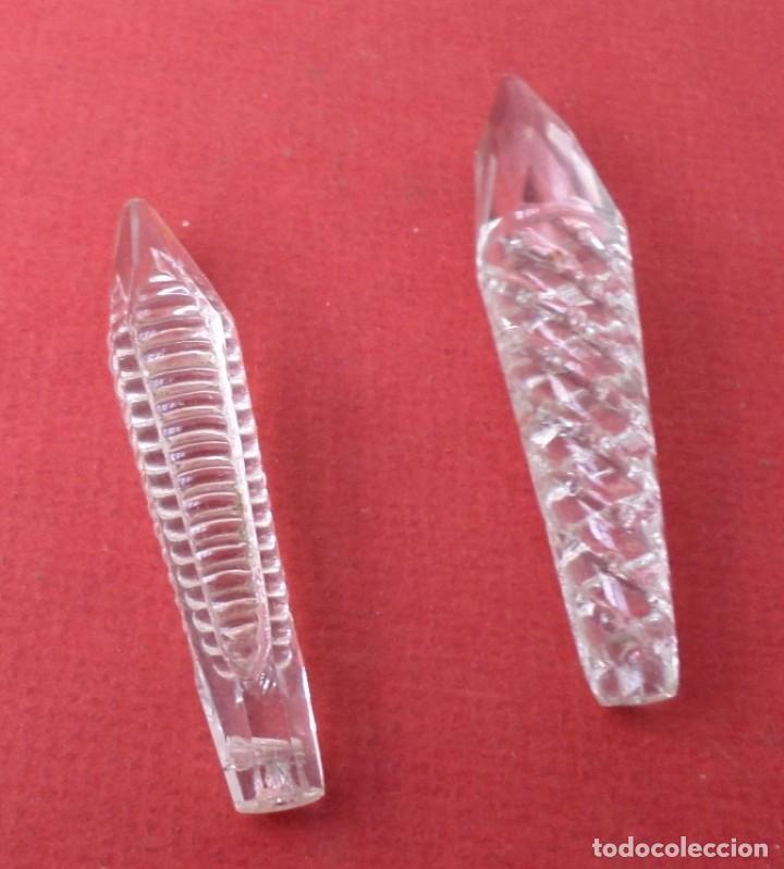 Antig&uuml;edades: 2 lagrimas de cristal de l&aacute;mpara - Foto 3