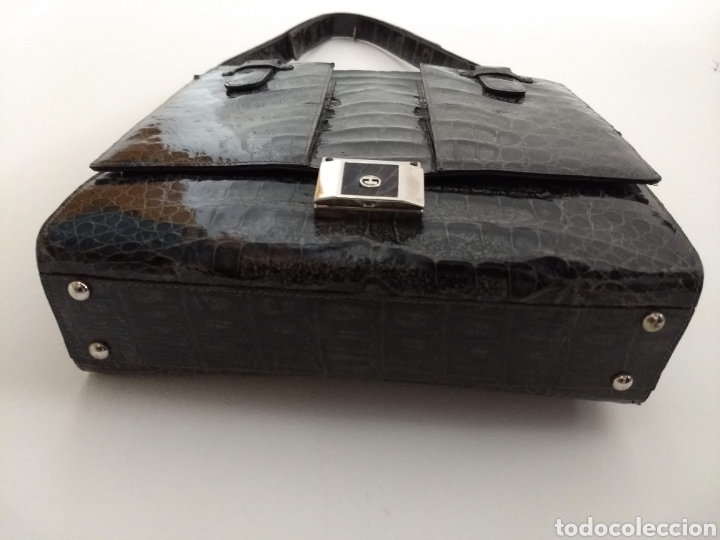 Antig&uuml;edades: Bolso de cocodrilo gris - Foto 6