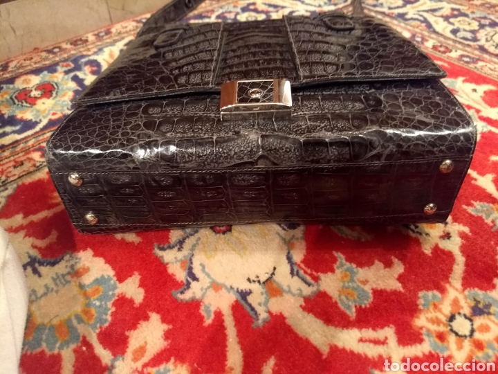 Antig&uuml;edades: Bolso de cocodrilo gris - Foto 10
