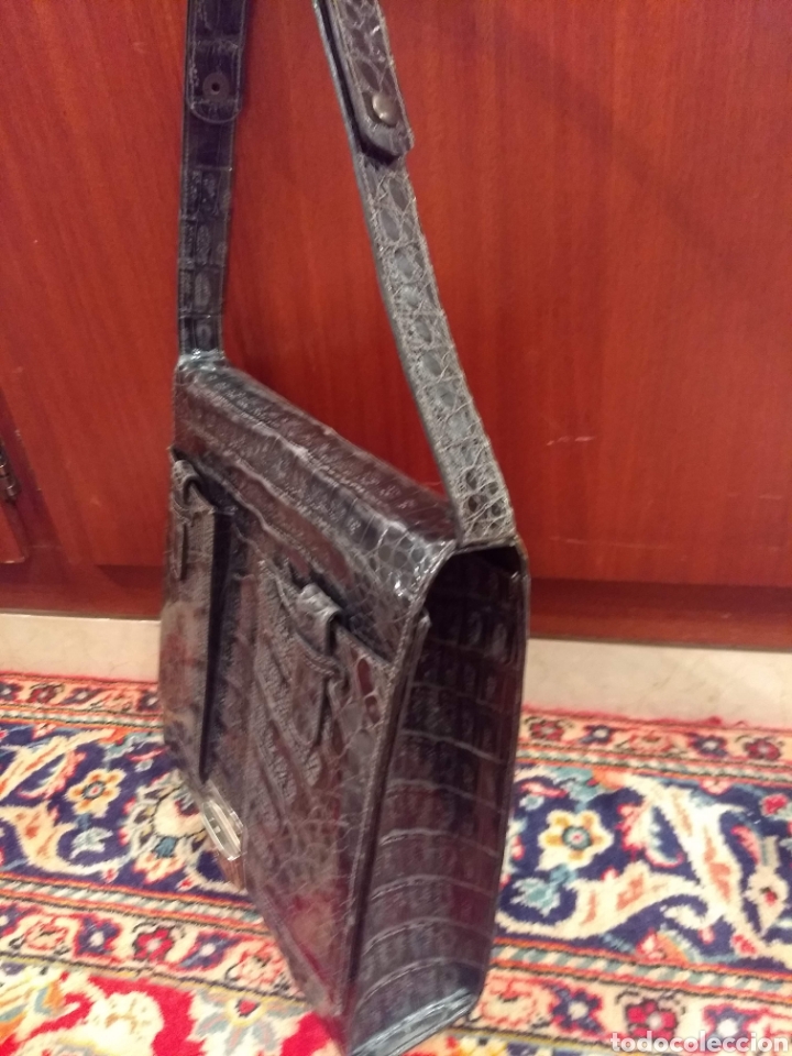 Antig&uuml;edades: Bolso de cocodrilo gris - Foto 11
