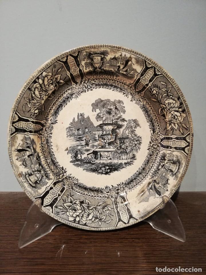 Antig&uuml;edades: PLATO DE LOZA DE SARGADELOS S. XIX - Foto 1
