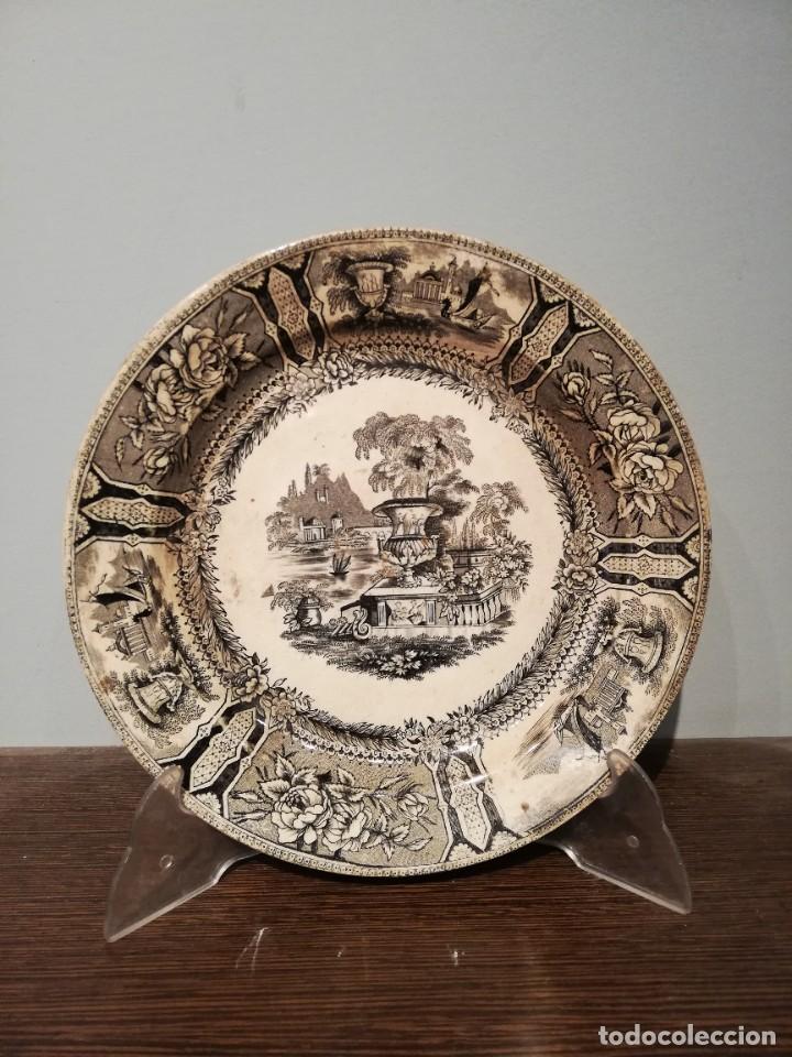 Antig&uuml;edades: PLATO DE LOZA DE SARGADELOS S. XIX - Foto 2