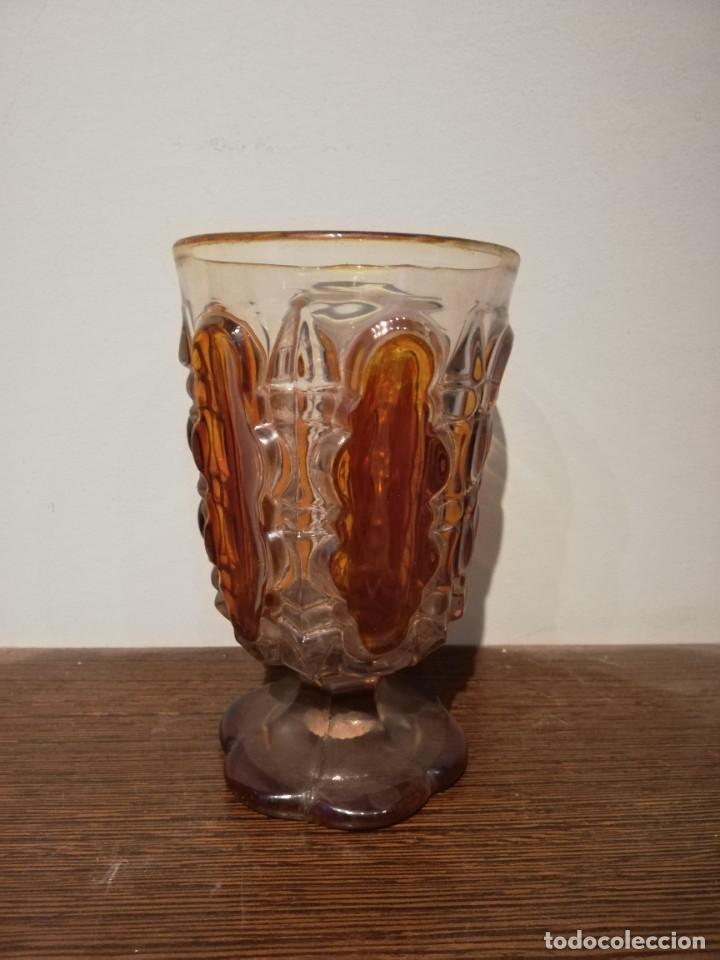 Antig&uuml;edades: COPA DE CRISTAL PRENSADO S. XIX - Foto 1