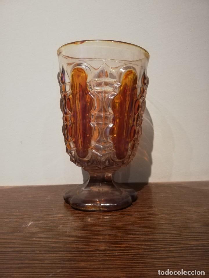 Antig&uuml;edades: COPA DE CRISTAL PRENSADO S. XIX - Foto 3