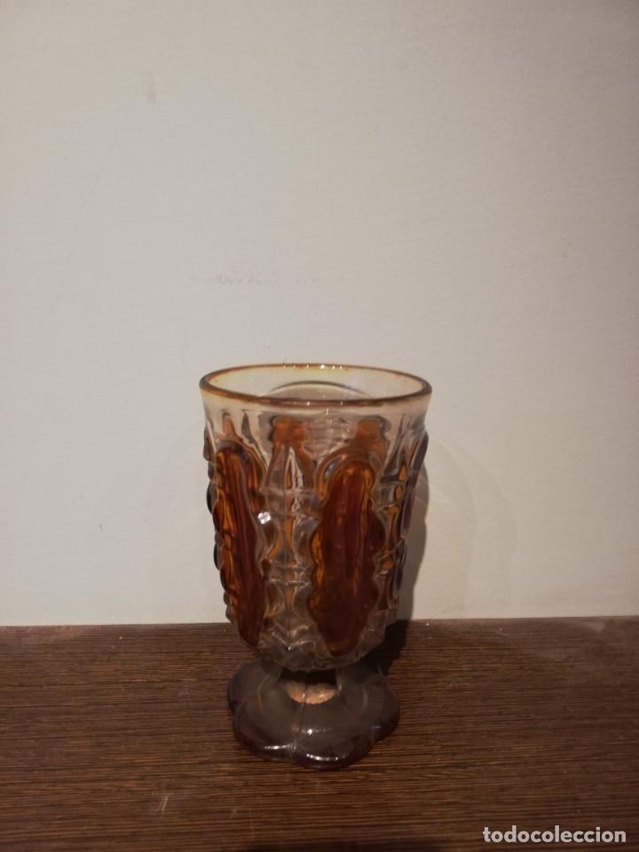 Antig&uuml;edades: COPA DE CRISTAL PRENSADO S. XIX - Foto 8
